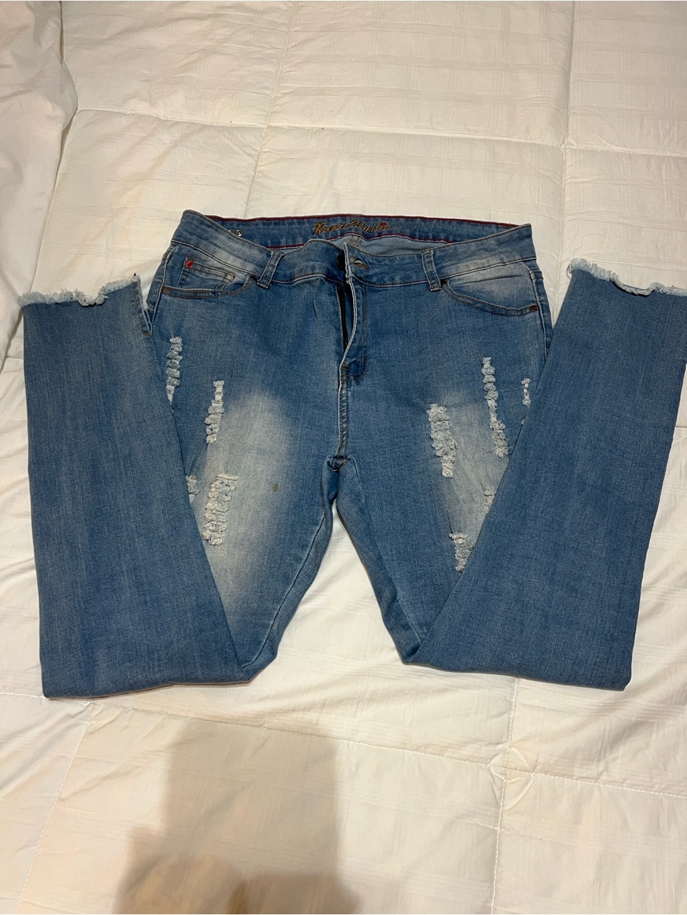 Skinny Jeans - Distressed Light Blue